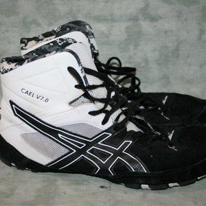 Asics CAEL Sanderson V7.0 Blck/ Wht Wrestle Shoes